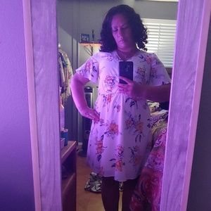 White & Yellow Floral Dress Size Small